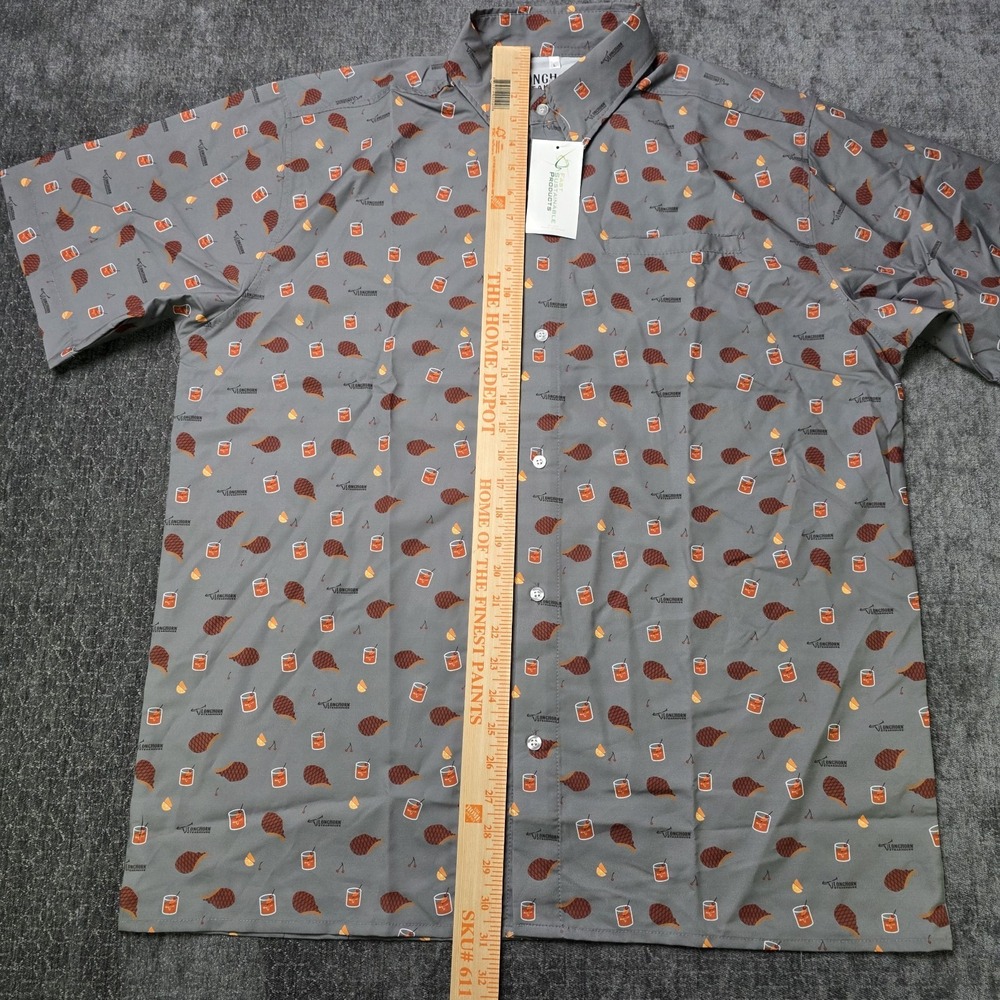 Longhorn Steakhouse Steakwear Button Down Shirt Gray Short‎ Sleeve Size Large L - Picture 4 of 10